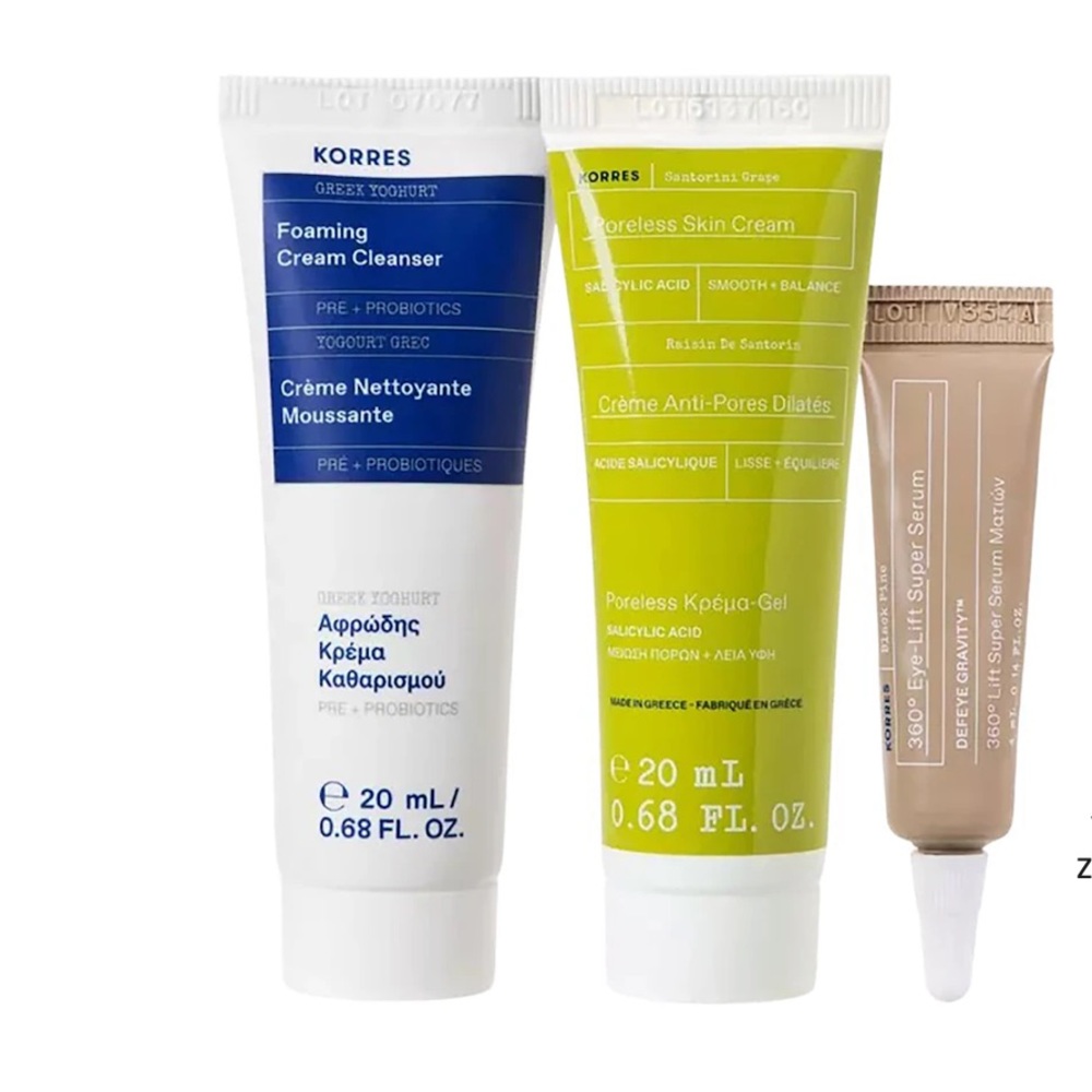 NEW TRAVEL SIZE KORRES SKINCARE BUNDLE